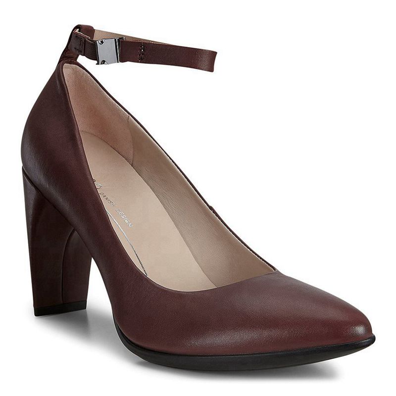 Pumps Ecco Shape 75 Pointy Sleek 2.0 Para Mujer,Marrones,169850-PSK